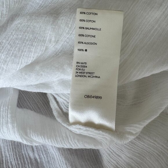 Free People White Embroidered Puff Sleeve blouse - Picture 7 of 7